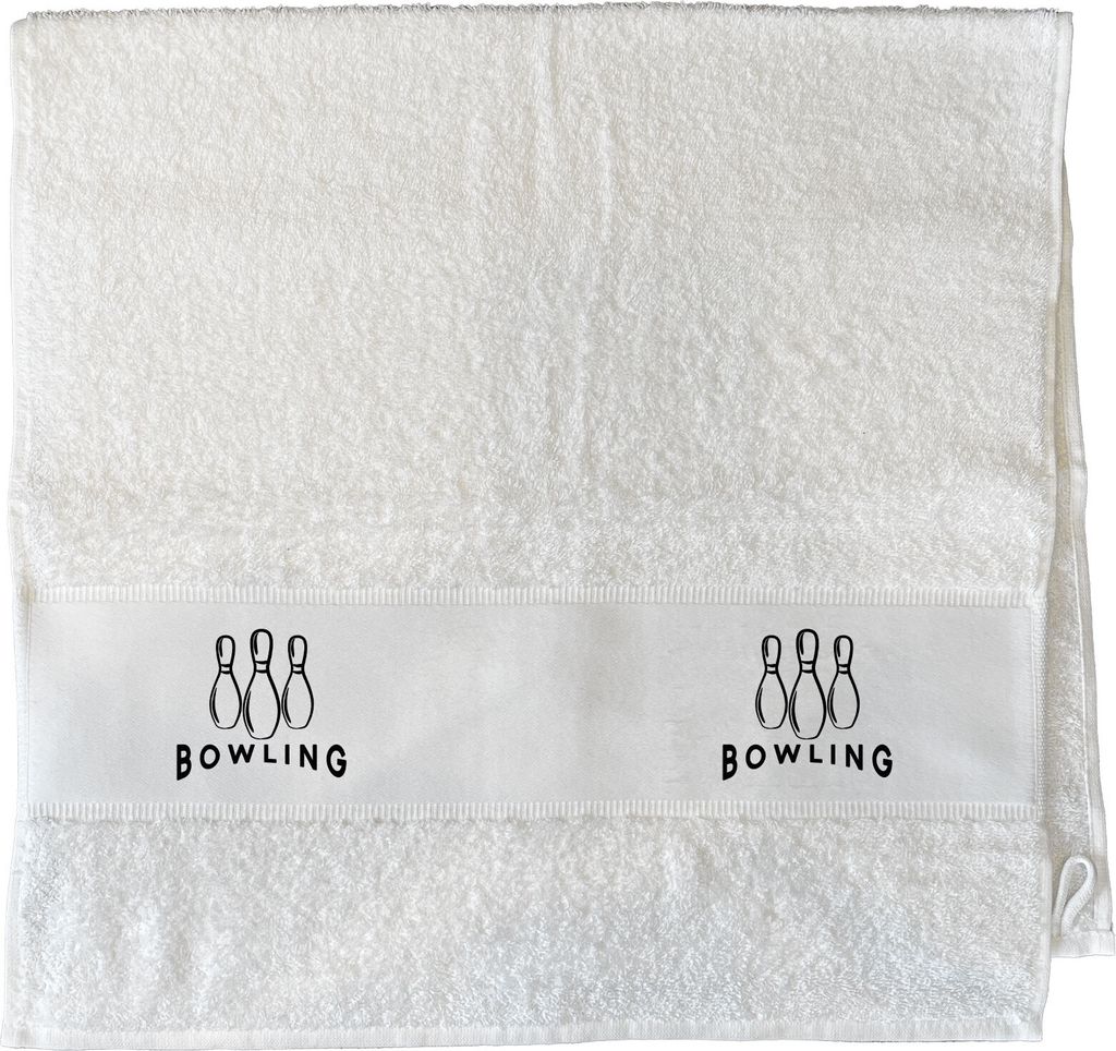 Huuraa Handtuch Bowling Pinns 50x100cm White Baumwolle Handtuch Geschenkidee
