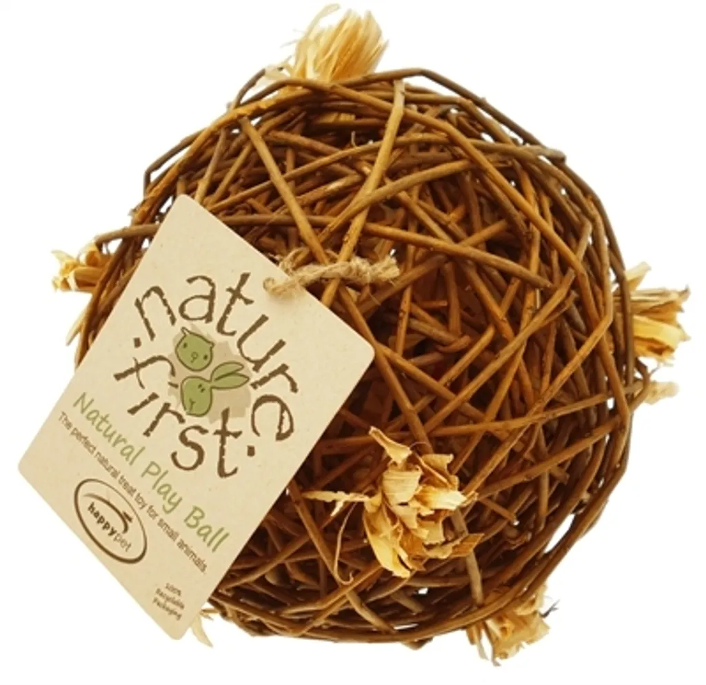 Balle en Osier à Ronger pour Lapin et Rongeur Nature First Playball 10cm
