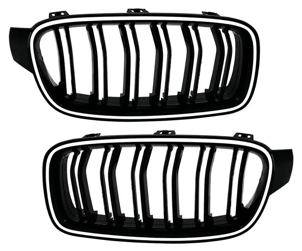 Éclairage LED Calandre de Voiture RVB Blanc - Kit Décoratif à Visser