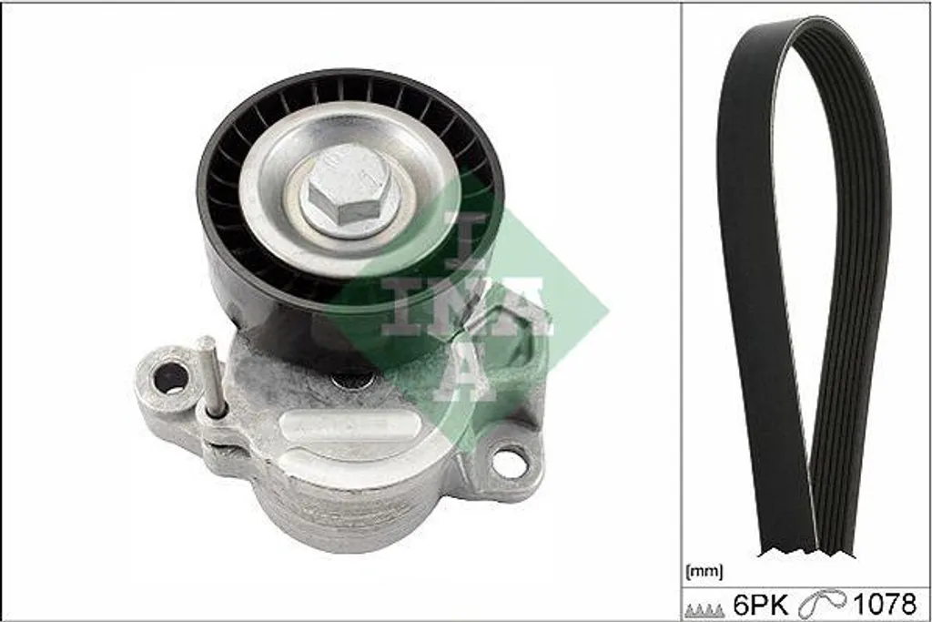 INA 529 0235 10 Kit Courroie Trapézoïdale pour Polo 6R et Fabia