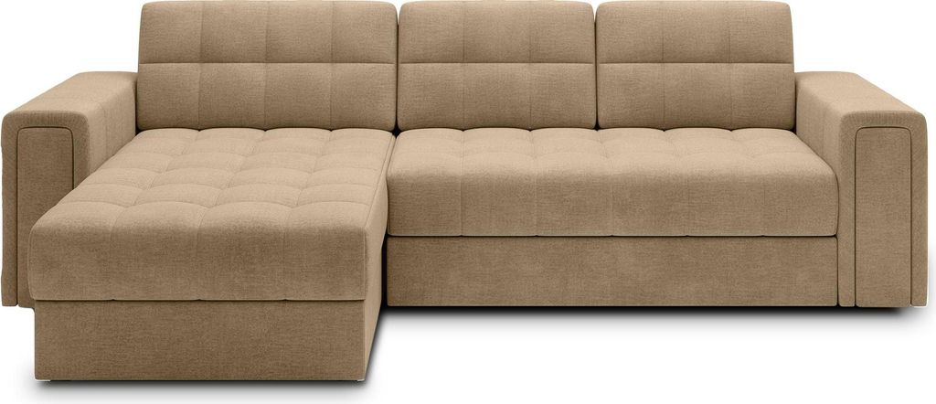 Krudox BLEN Ecksofa mit Schlaffunktion Bettkasten und Stauraum 260x82x150 cm Liegefläche 212x124 cm Universelle Seitenauswahl Stoff Monolith 09