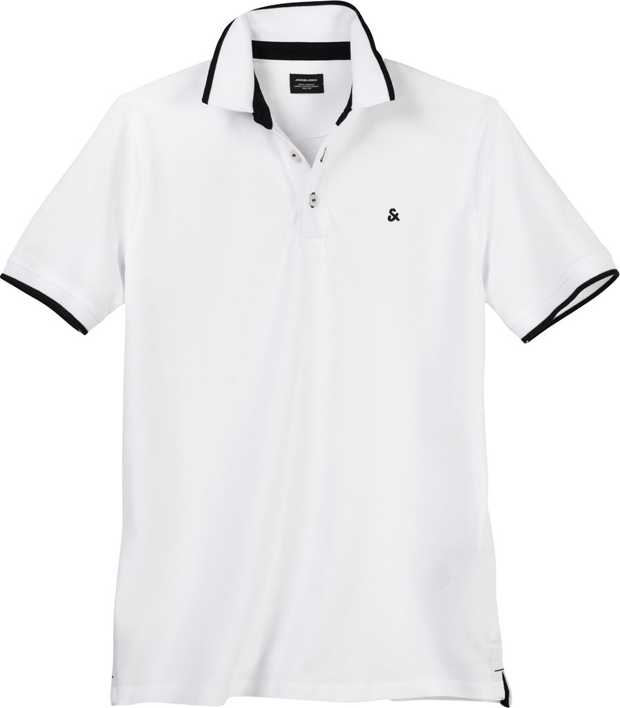 Jack&Jones Poloshirt Übergröße weiß JJEPAULOS