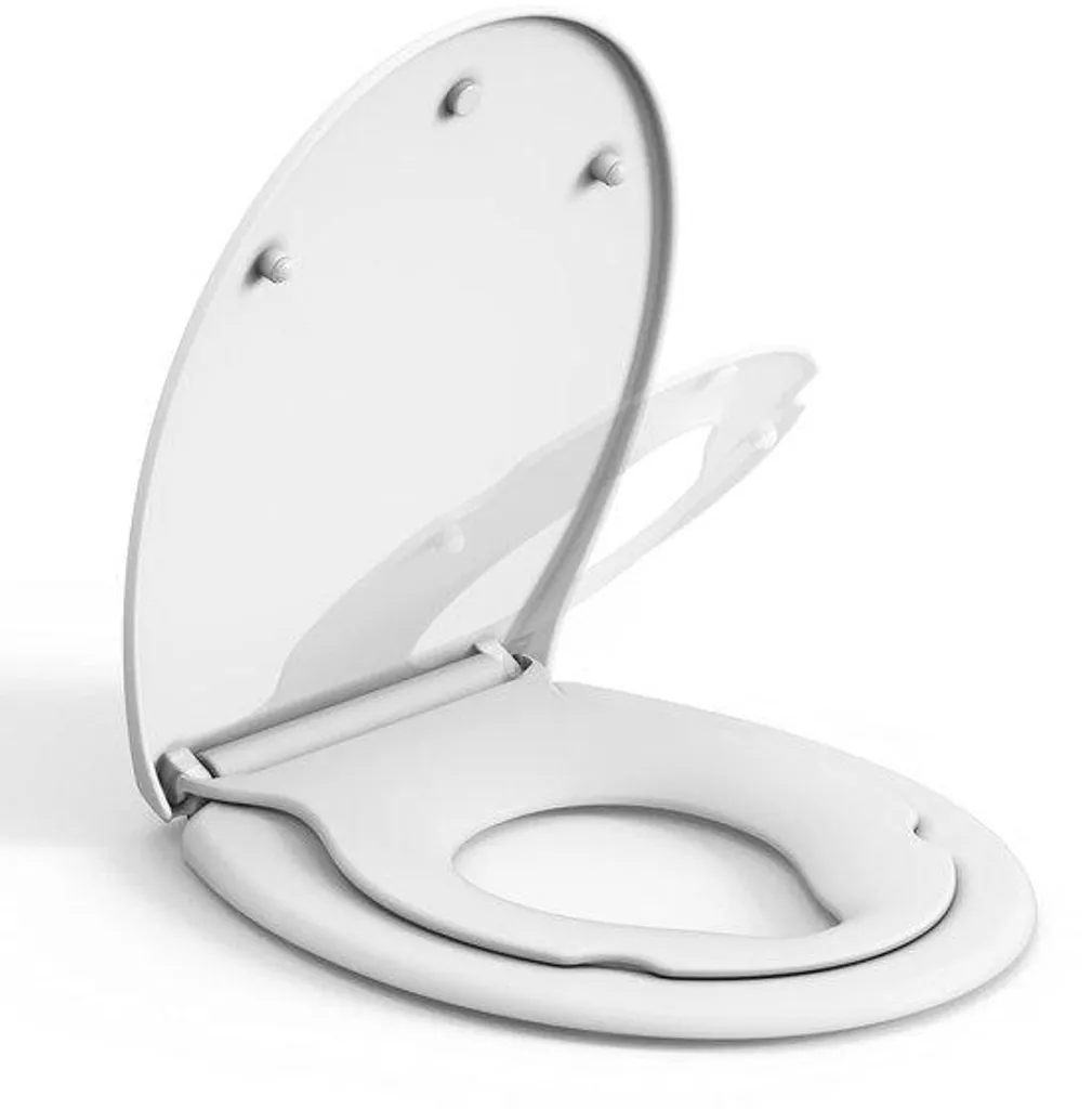 Fini les nids à microbes : siège de WC blanc déclipsable en forme de O