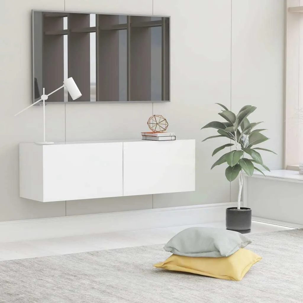 Maison Exclusive Mobile TV Bianco 100x30x30 cm - Legno Multistrato Moderno