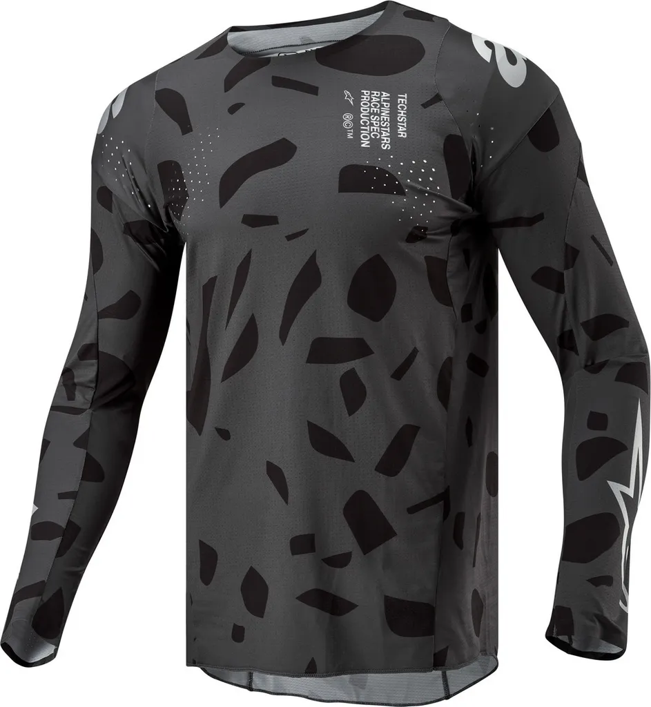 Maillot Alpinestars Techstar Graphite Camo S Ultra-Léger et Ventilé
