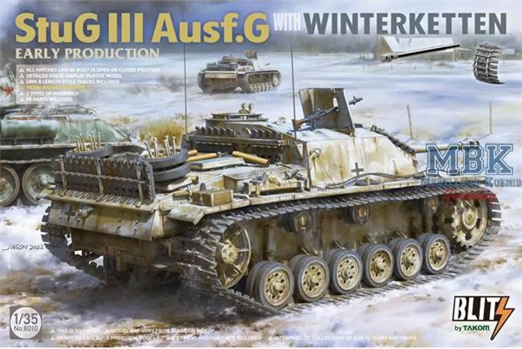 StuG.III Ausf.G Takom 8010 Winterketten : Maquette ultra détaillée