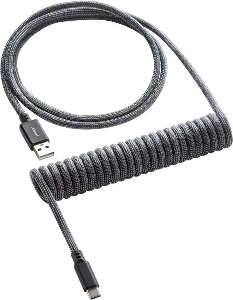 CableMod CableMod CM-CKCA-CK-KC150KC-R Spiralkabel für Gaming-Tastaturen, USB-C zu USB Typ A, Carbon Grey