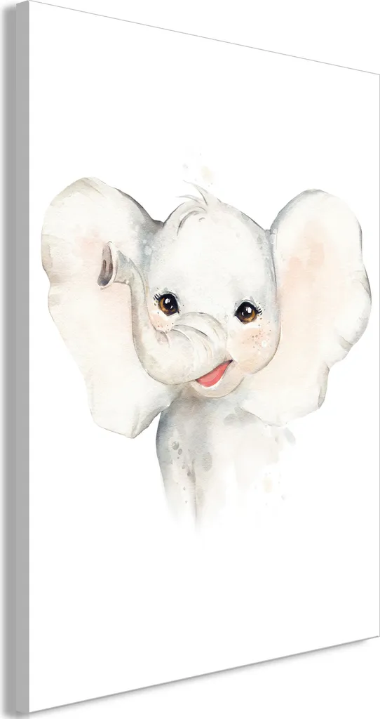 Quadro Elefante Felice 80x120 | Tela Canvas per Cameretta Bambini