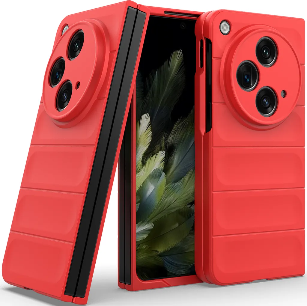 Cover Antiurto Oppo Find N3 PC Rigida Rossa Matte - Massima Aderenza