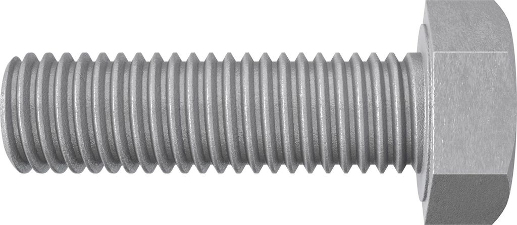 Fischer 537680, Schraube, Galvanisiertes Stahl, Verzinkter Stahl, Hex, Zink, M12, Vollgewinde