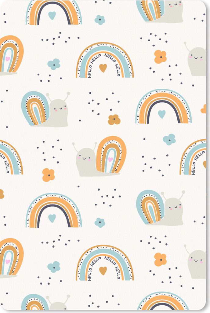 MuchoWow Mauspad Mousepad Tiere - Muster - Regenbogen - Blumen 18x27 cm - Mousepads - Maus Mat - Pad - Mausunterlage