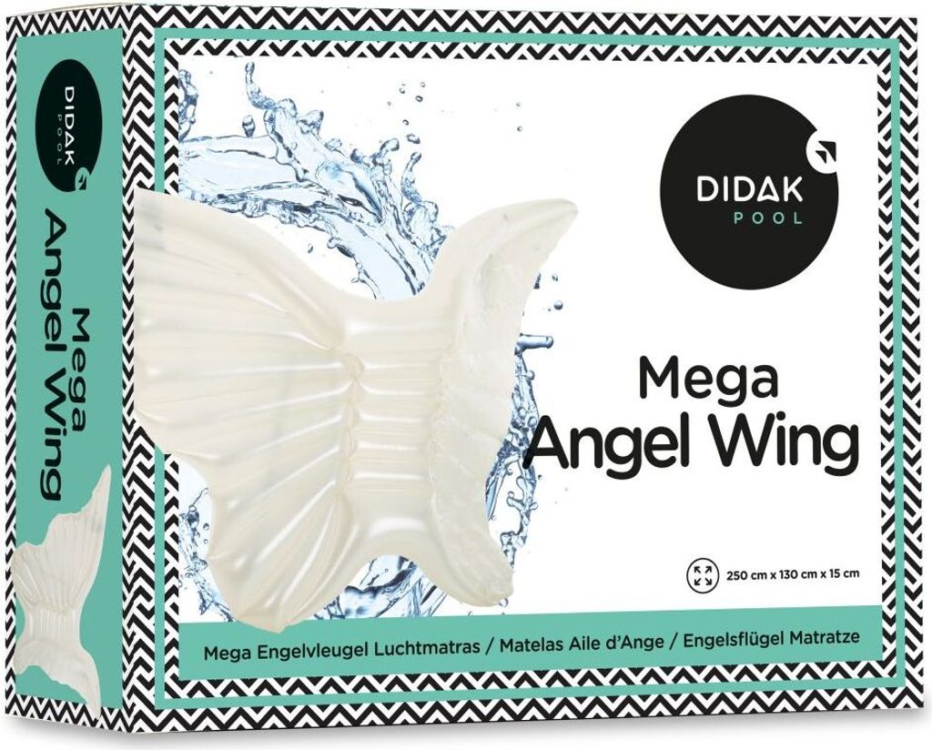 Flotteur Mega Aile d'Ange, 250x130x15 cm - Didak Pool Image du produit 
