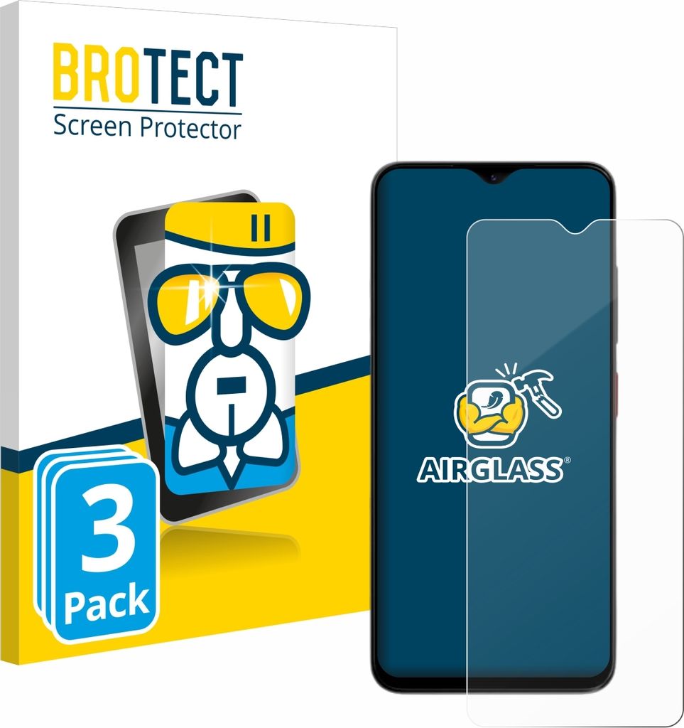 3x BROTECT Schutzglas für ZTE Blade A35e Schutzfolie Panzer Folie Glas Display Schutz klar