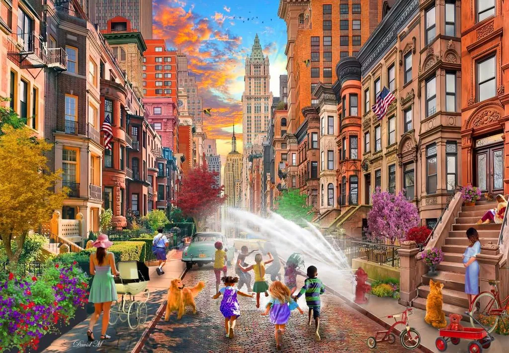 Puzzle 1000 pièces Ville de New York - Jeu de Patience Hot Summer Days NYC