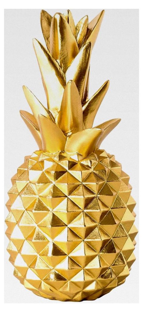 Goldene Ananas Dekoration - Tischdeko aus Kunstharz-Polyresin - Silvester- und Hochzeitsdeko Geschenk - Moderner Goldpokal