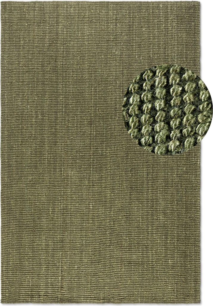 Hanse Home Bouclé Jute Teppich Jaipur Dschungelgrün