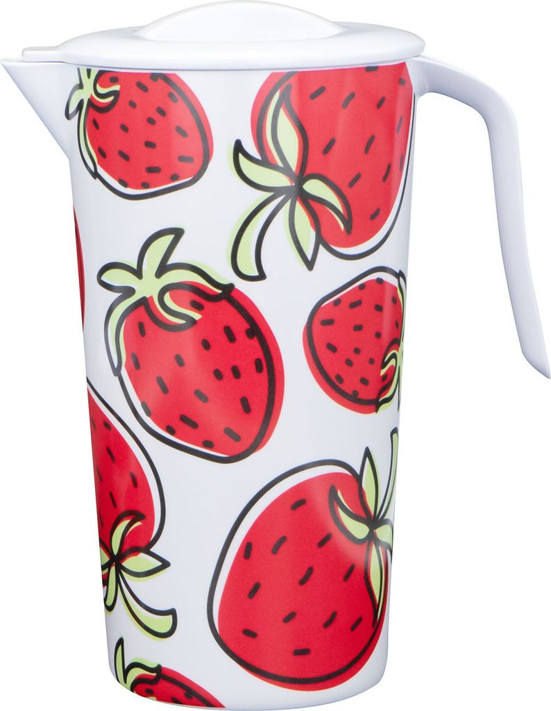 Krug mit Deckel Erdbeeren 15l