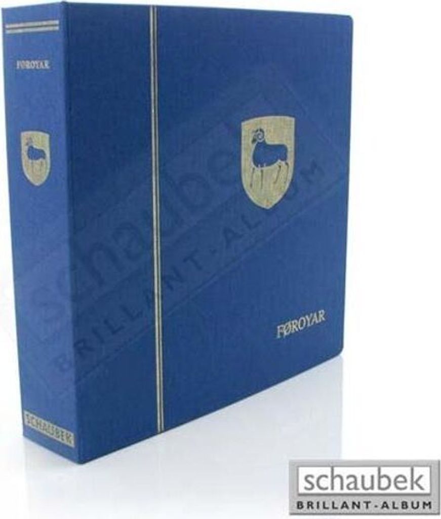 Schaubek Album Färöer 2010-2019 Standard im geprägten Leinen-Schraubbinder blau, Band II, ohne Schutzkassette