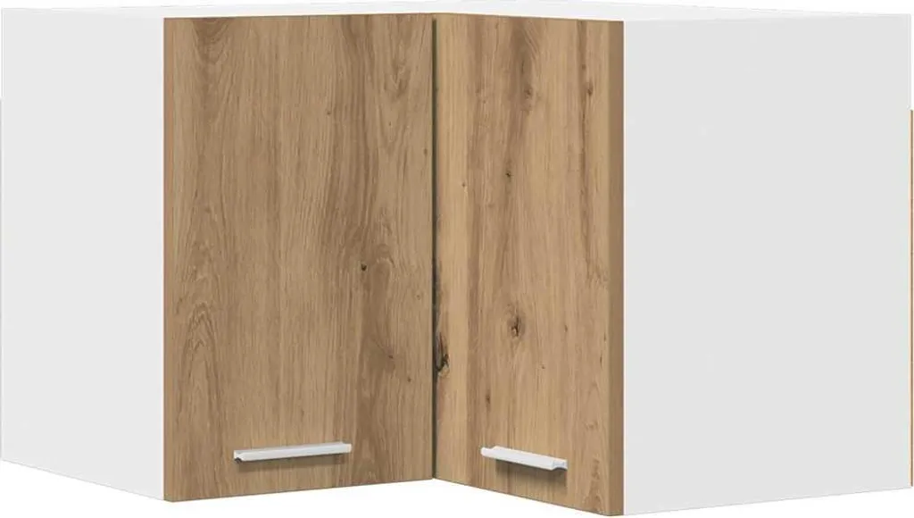 Pensile Artisan Rovere e Bianco 57x57x40 cm - Mobile Sospeso Design