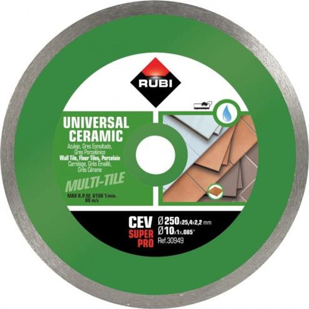 RUBI 30949 Diamond Blade general ceramic continuous (CEV) Image du produit 