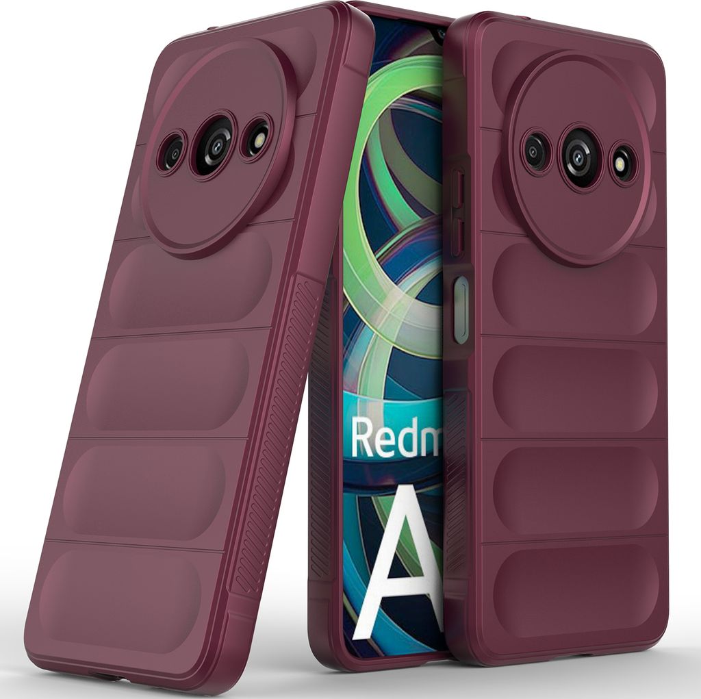 Handyhülle für Xiaomi Redmi A3 Weich TPU Silikon Stossfest Anti-rutsch Hülle bordeaux