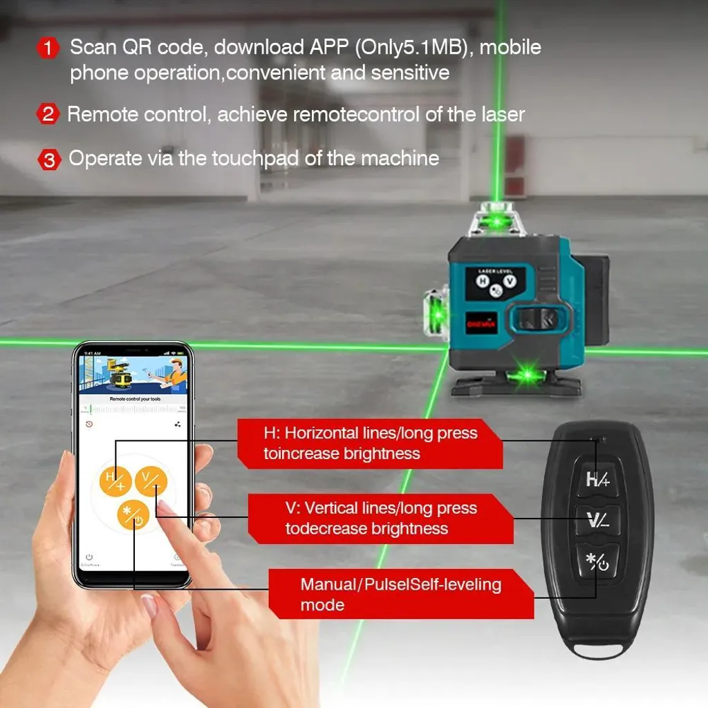 Laser 16 Lignes Vert 360 Braun - Autonivellement Vertical et Horizontal - 4