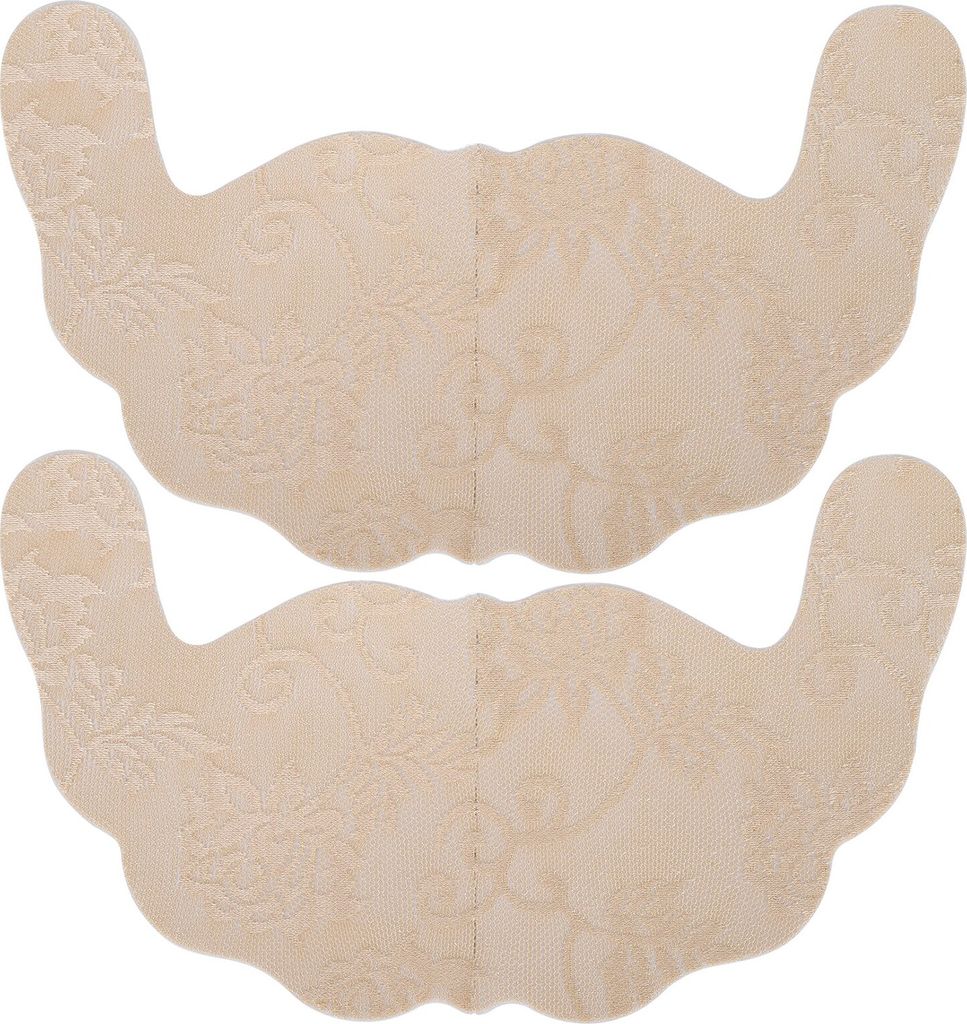 Brustwarzenabdeckungen, Einweg-Selbstklebe-Spitzen-Unsichtbare U-förmige Unterwäsche-BH-Einlagen (Khaki B)