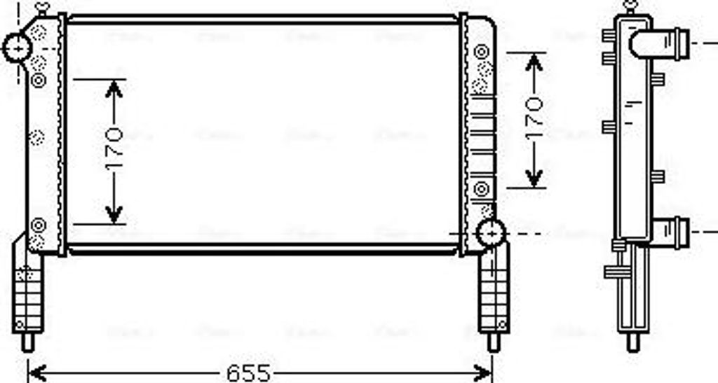 AVA FT2264 Motorkühler OE 46749003 kompatibel mit Doblo