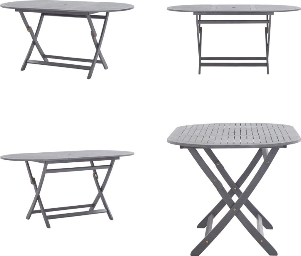 vidaXL Klappbarer Gartentisch 160 x 85 x 75 cm Massivholz Akazie - Esstisch - Esstische - Gartentisch - Gartentische