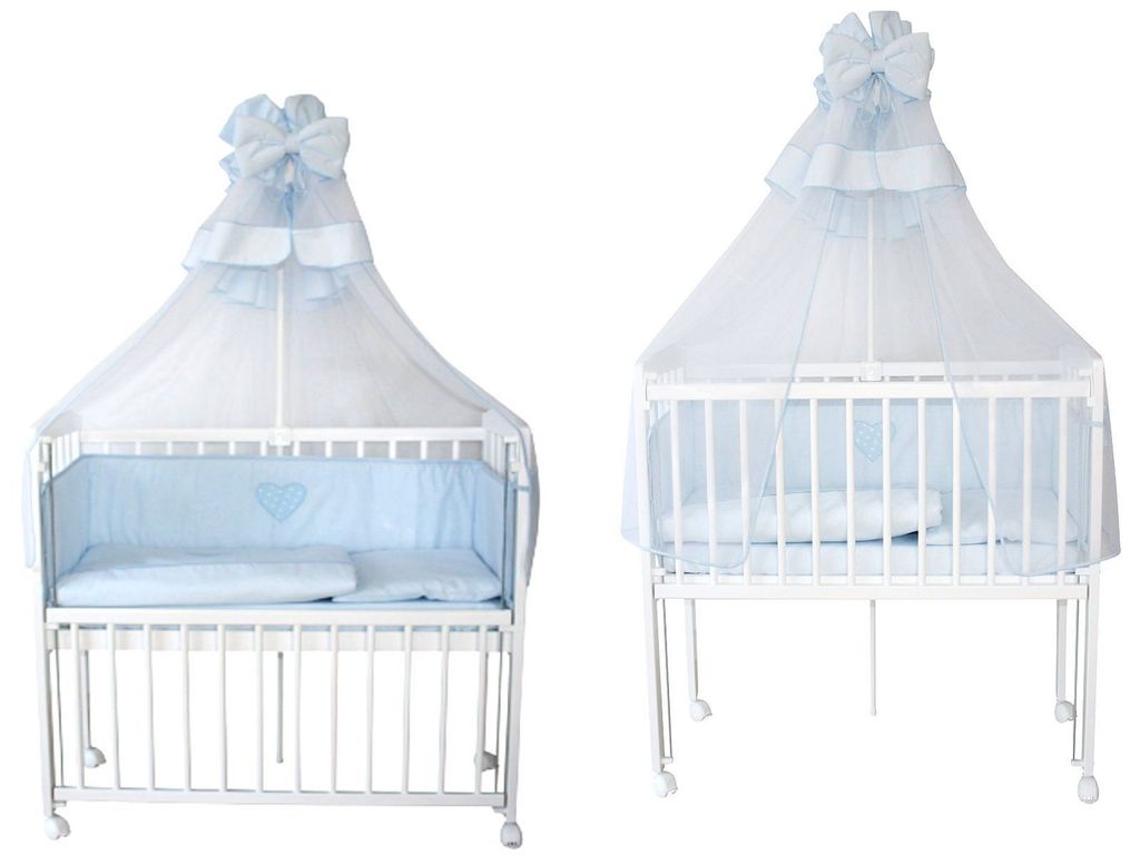 Beistellbett / Kinderbett 90x40cm incl. Komplettset blau Produktbild 