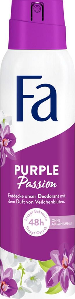 Fa Deodorant Spray Purple Passion with Refreshing Violet Blossom Scent 150ml