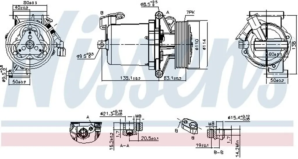 Compresseur de climatisation R1234yf Nissens 890172 robuste et lubrifié