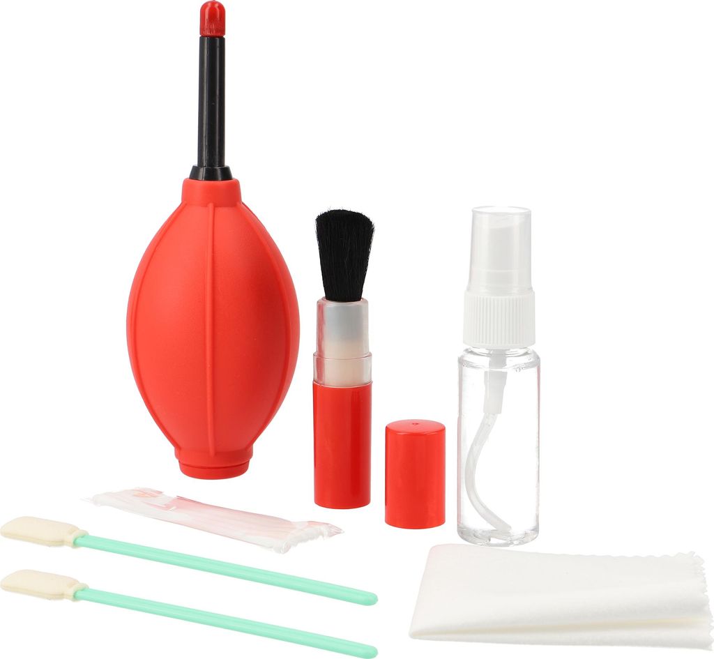 Kamera Reinigungsset 7in1 Objektiv Reinigungskit mit Blasebalg Pinsel Tuch & Zubehör