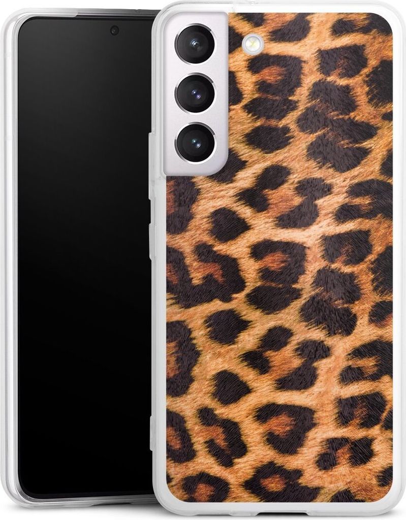 DeinDesign Slim Hülle für Samsung Galaxy S22 Silikon Case Ultra Dünn Handyhülle Animalprint Fell Leopard