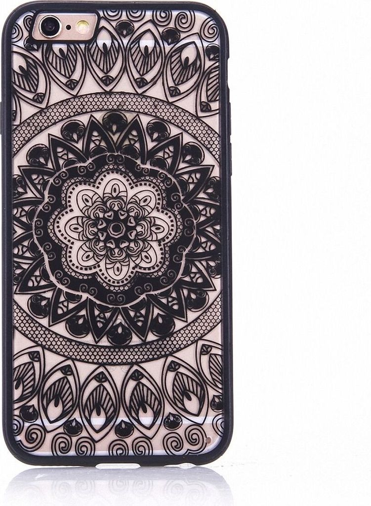 Handy Hülle Mandala für Samsung Galaxy J3 2016 Design Case Schutzhülle Motiv Kreis Cover Tasche Bumper Schwarz