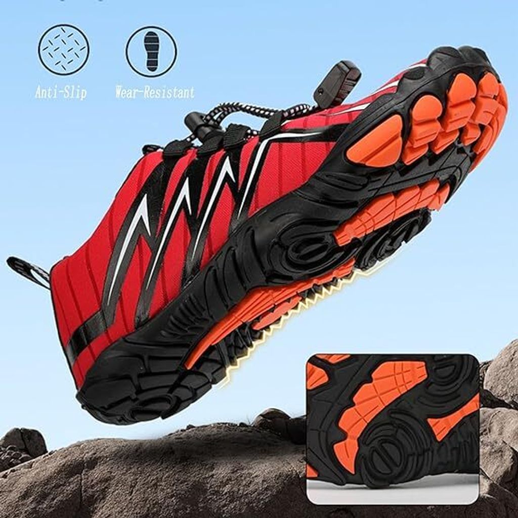 HOBIBEAR Barfußschuhe Damen Herren - Leichte Wanderstiefel Breite Passform