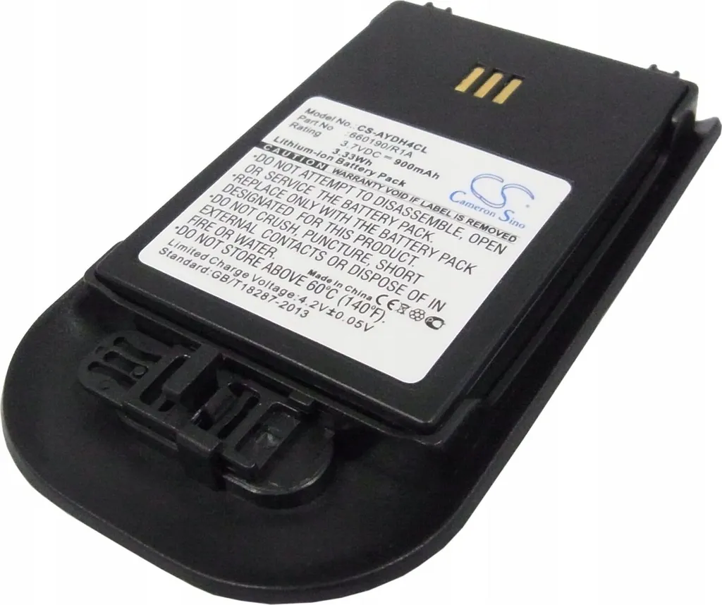 Batterie Li-ion 900mAh pour Ascom 660190 et 9d62 avec Tension de 3,7V