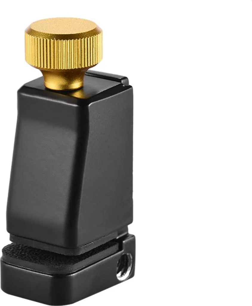 LC-12 Supporto regolabile per telefono cellulare in metallo, mini morsetto per telefono cellulare, adattatore per treppiede con 3 pezzi fori per viti da 1/4 di pollice per iPhone, Samsung, Huawei, Xiaomi, smartphone, video slider - 4