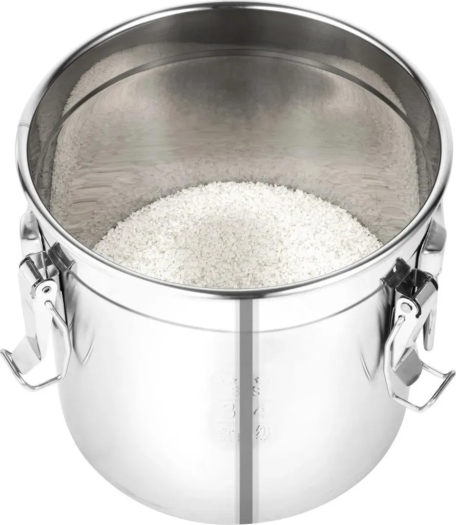 Conteneur inox 12L : fini l'humidité et les nuisibles dans votre riz