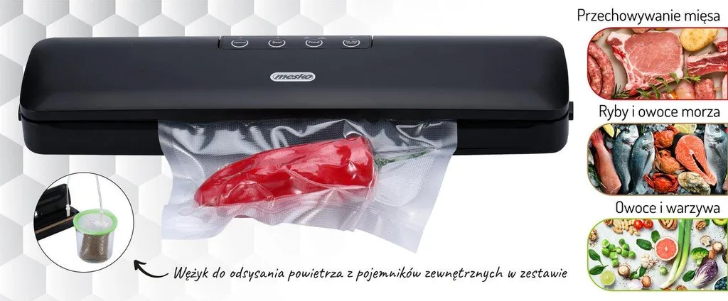 Mesko Home MS 4492 Machine à emballer sous vide 0,6 bar Noir Puissant