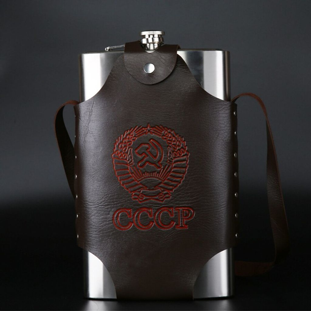 XXXL Flachmann 1,9 Liter Edelstahl Umhängeflachmann Produktbild 2