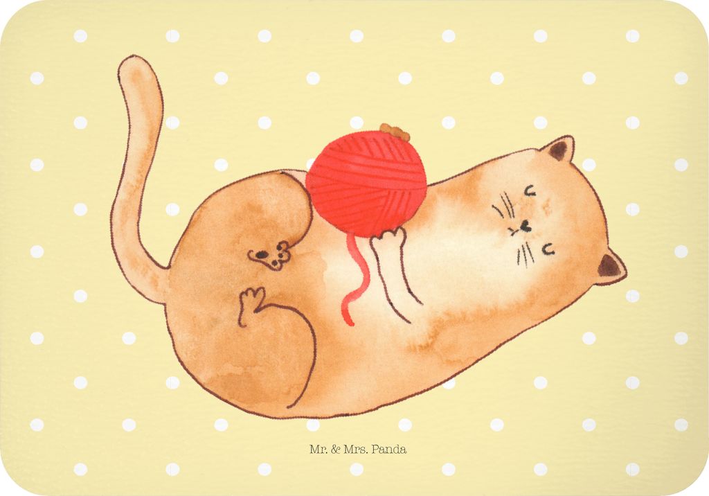 Mr. & Mrs. Panda magnet Katze Wolle - Gelb Pastell - Geschenk, Kühlschrankmagnet, Cat, Putzig, whiteboardmagnet, haftmagnet, Spielen, wandmagnet, ...