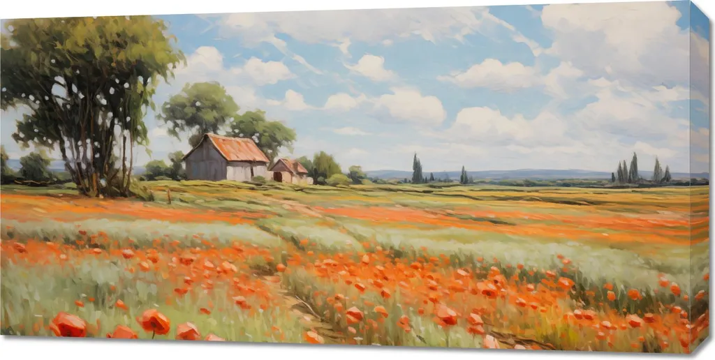 Offerta Quadro 100x50 Papaveri | Stampa Tela Canvas per Soggiorno