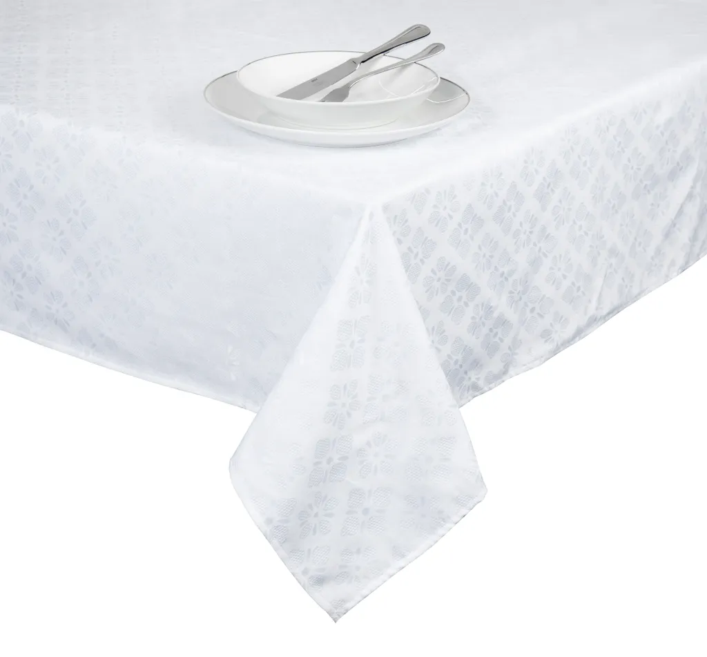 Excelsa Nappe Jacquard Coton 140x240 cm Blanc - Linge de Table Chic - 3