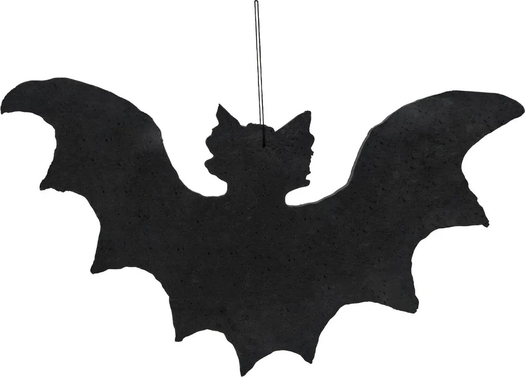 Silhouette Chauve-souris Géante 60cm en Plastique Noir pour Extérieur
