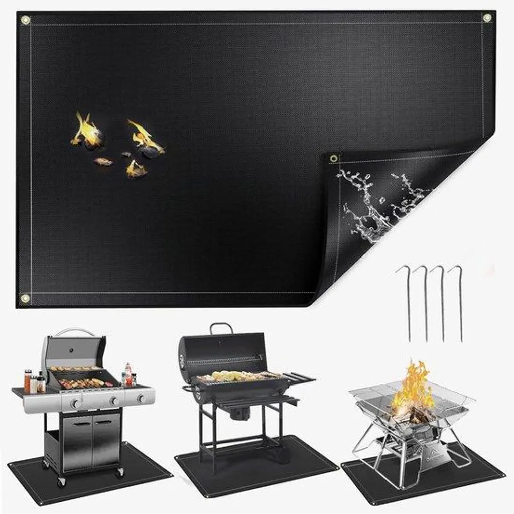 Tapis de barbecue 152 x 92 cm imperméable et résistant aux intempéries