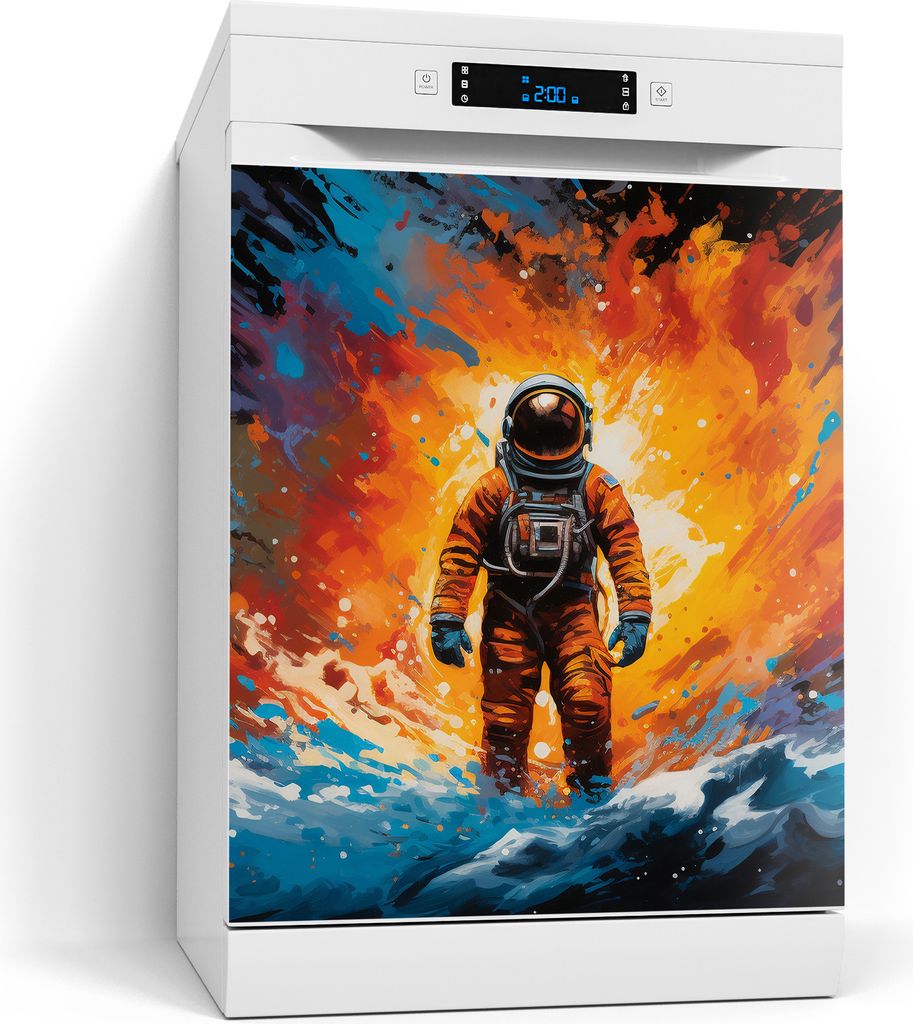 DEQORI Magnetmatte Spülmaschine beschreibbar 60x70 cm 'Kosmischer Traum' Magnetfolie