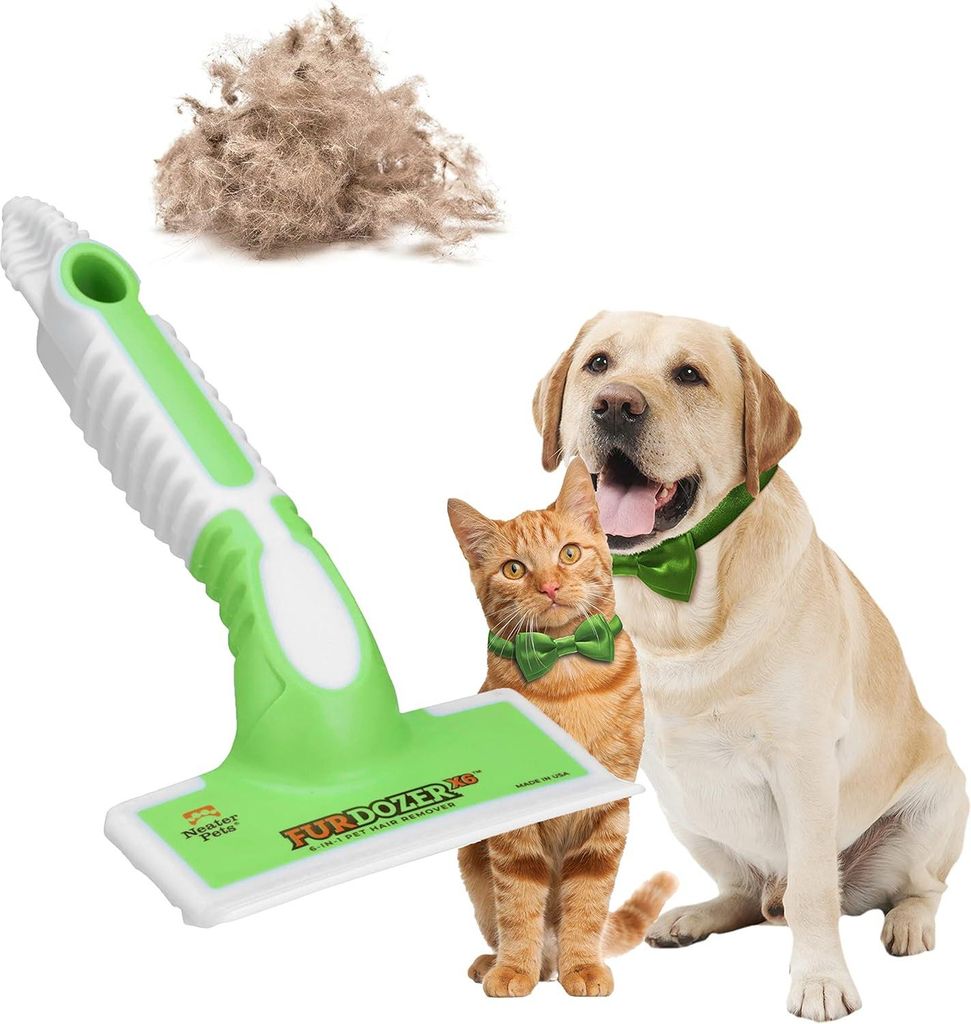 FurDozer X6 Haustierhaareentferner - 6-in-1 Hunde- und Katzenhaareentferner und Autopflege - Fusselentferner entfernt Fell, Fusseln und mehr von ve...