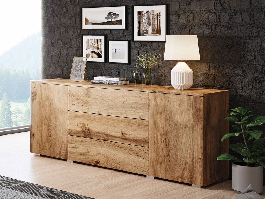 Commode combinée moderne MERISA 150 – chêne wotan Image du produit 