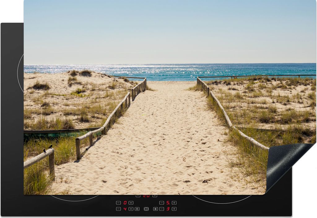 KitchenYeah Herdabdeckplatte Meer - Sand - Australien , 78x52cm, Küche Deko, Glaskeramikkochfeld Herdabdeckung, Abdeckplatte fùr Kochfeld